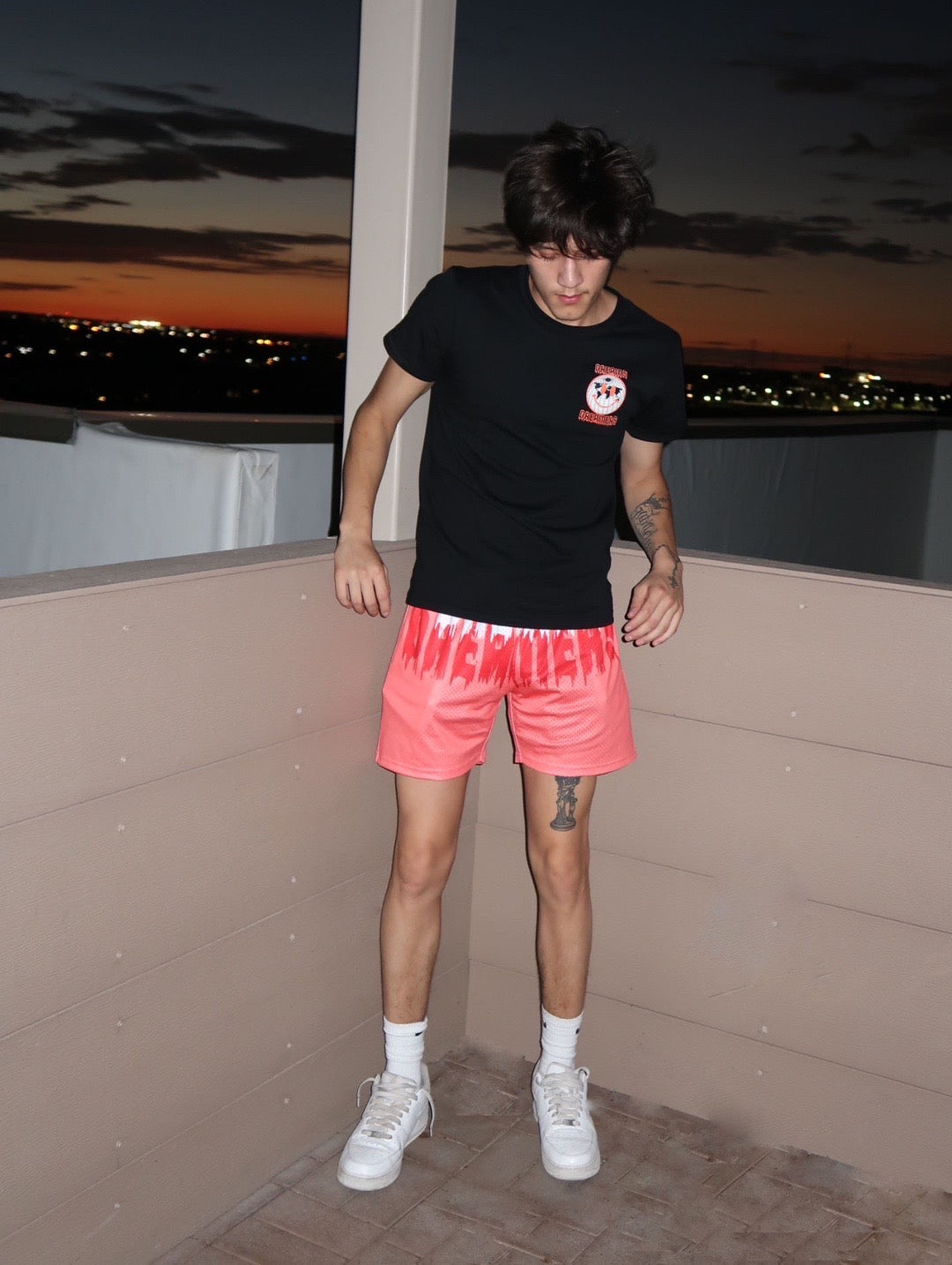 MESH SHORTS (Coral Orange)